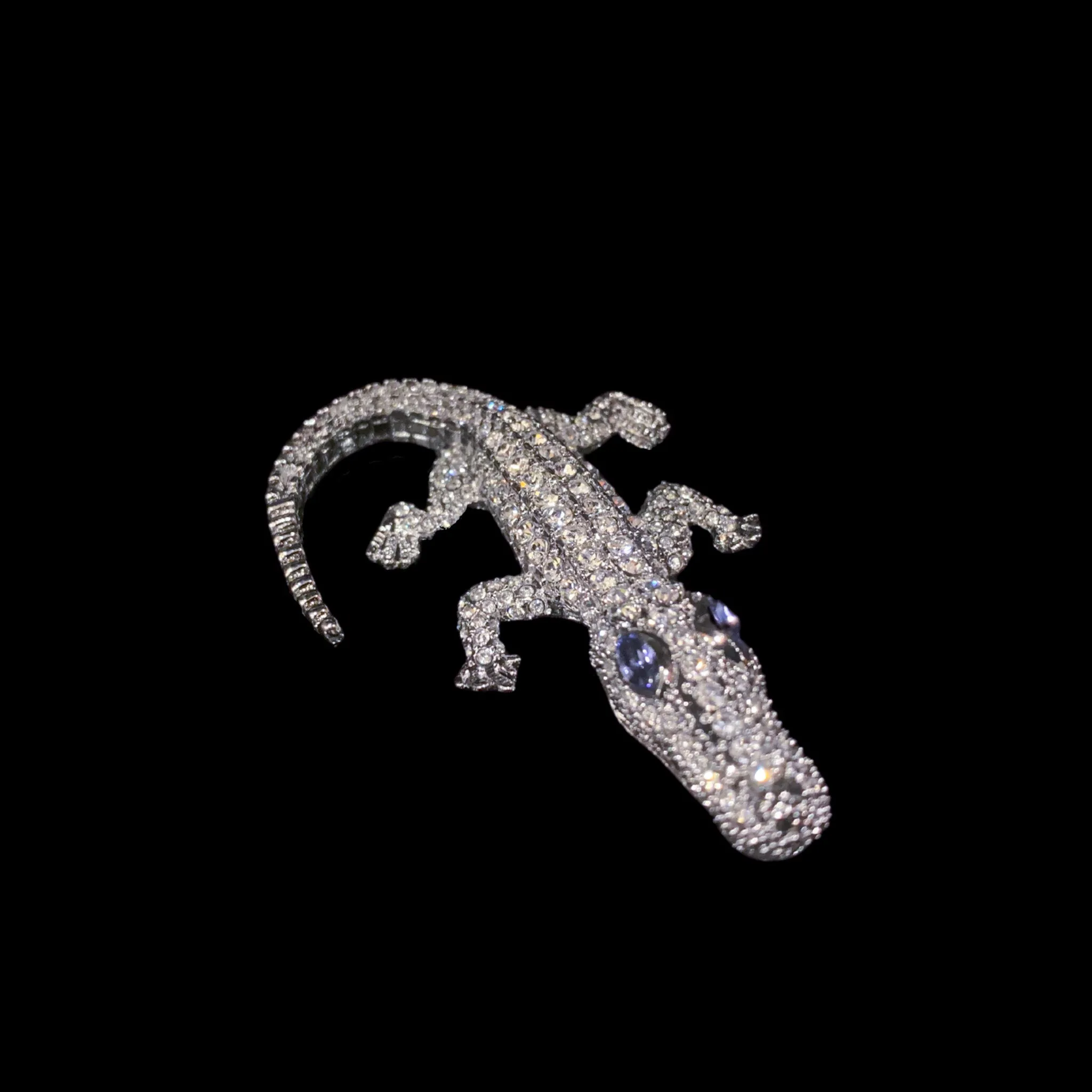 Kid Gator Paperweight Collectible Featuring Premium® Crystals | Tanzanite Eyes