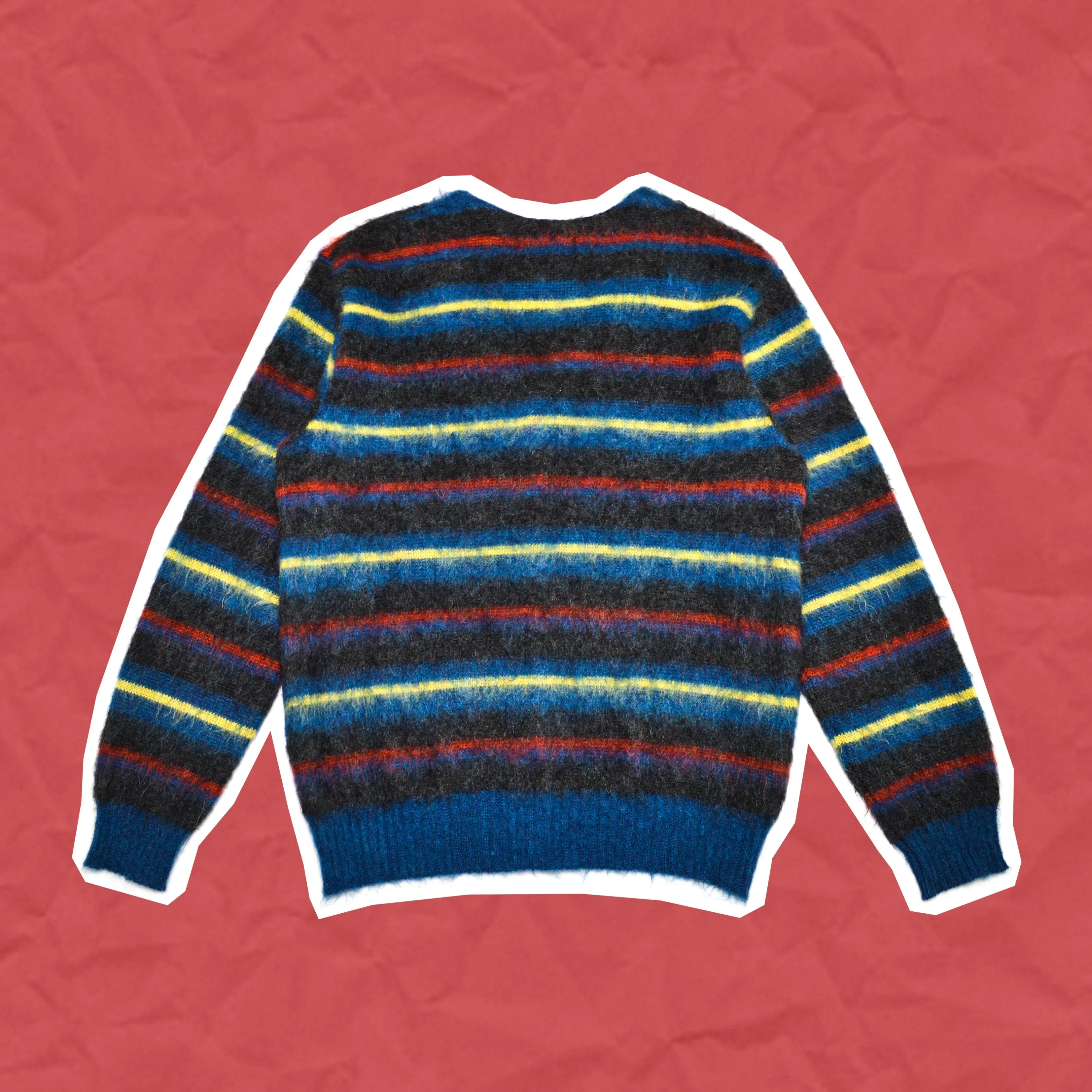 Kid Mohair striped Cardigan (M)