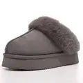 Kidmi Women's Platform Fuzzy Slippers Memory Foam Slippers Fluffy Winter House Shoes Indoor and Outdoor Antiskid Women Slippers