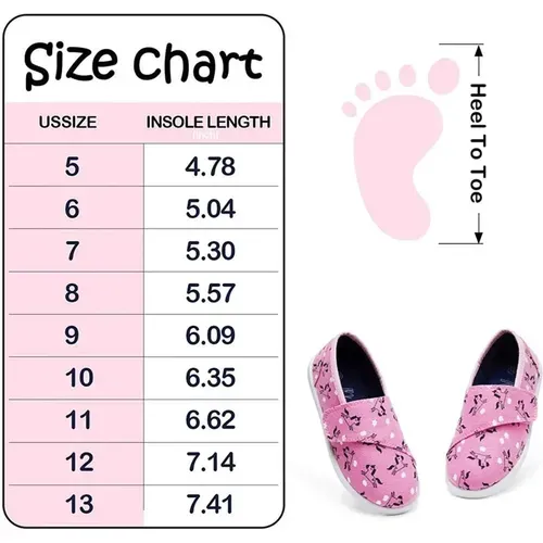 Kids Loafer Flat Slip On Canvas Sneakers Pink Unicorn - KKOMFORME