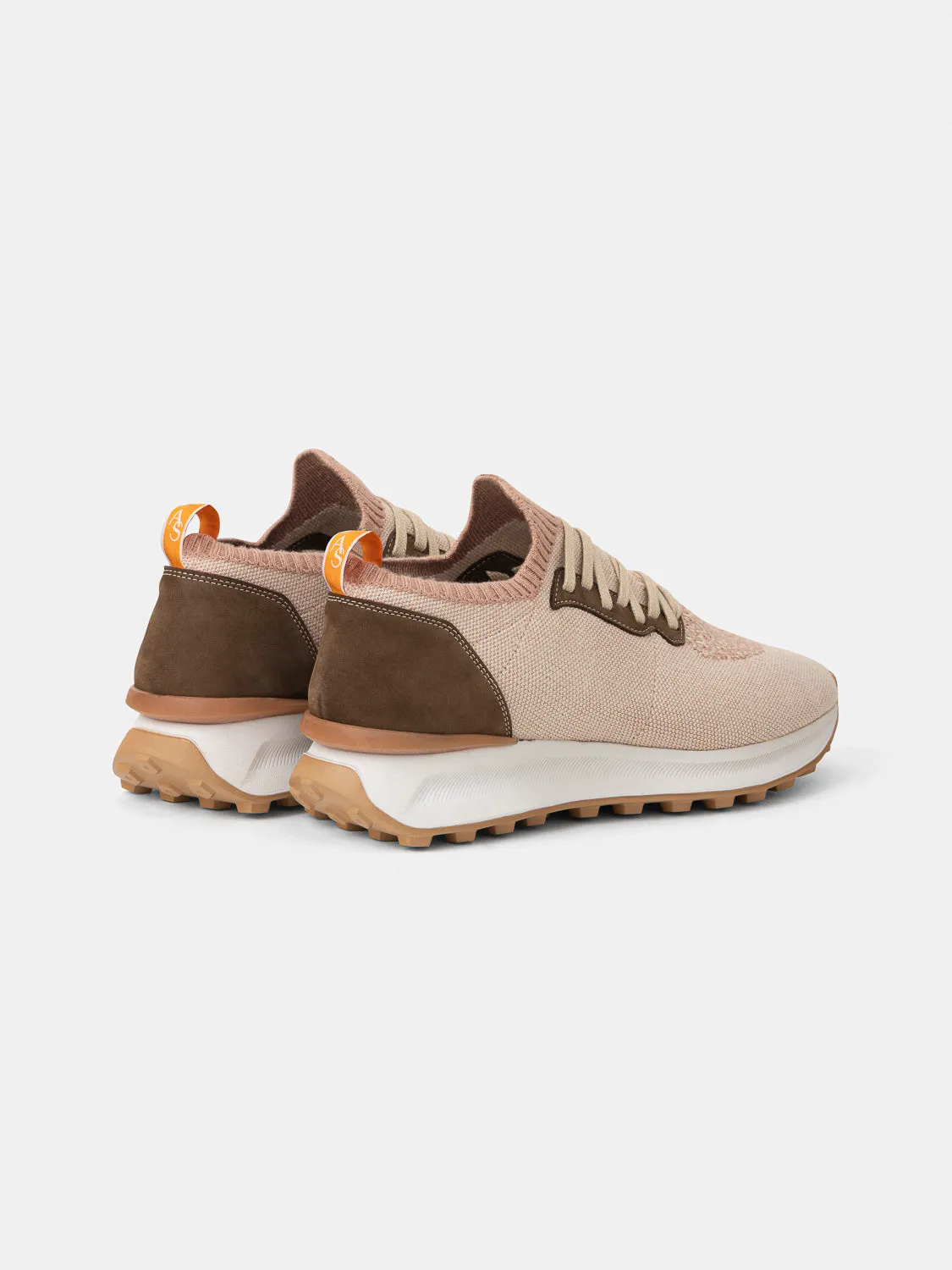 Knitted sneakers 001 - Beige tonal
