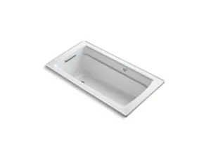 KOHLER K-1122-GHW Archer 60" x 32" drop-in Heated BubbleMassage air bath with Bask heated surface