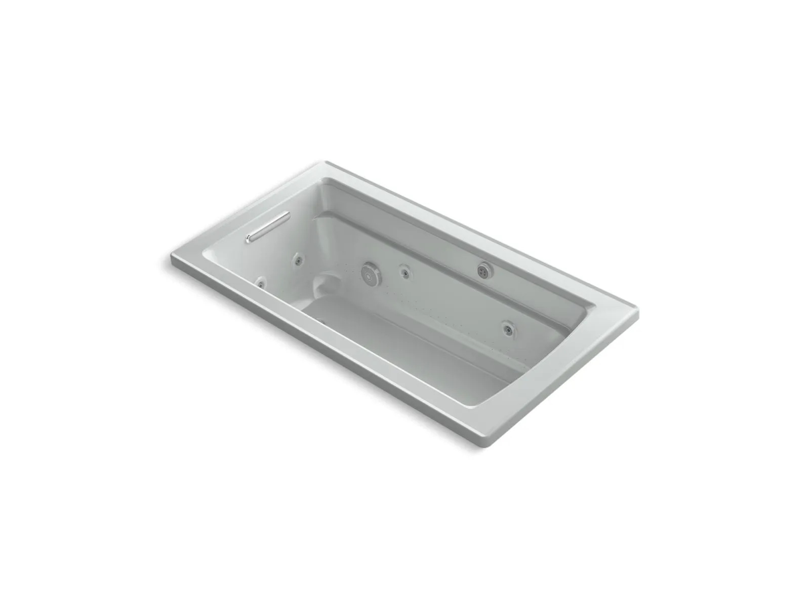 KOHLER K-1122-XHGH Archer 60" x 32" drop-in Heated BubbleMassage air bath and whirlpool