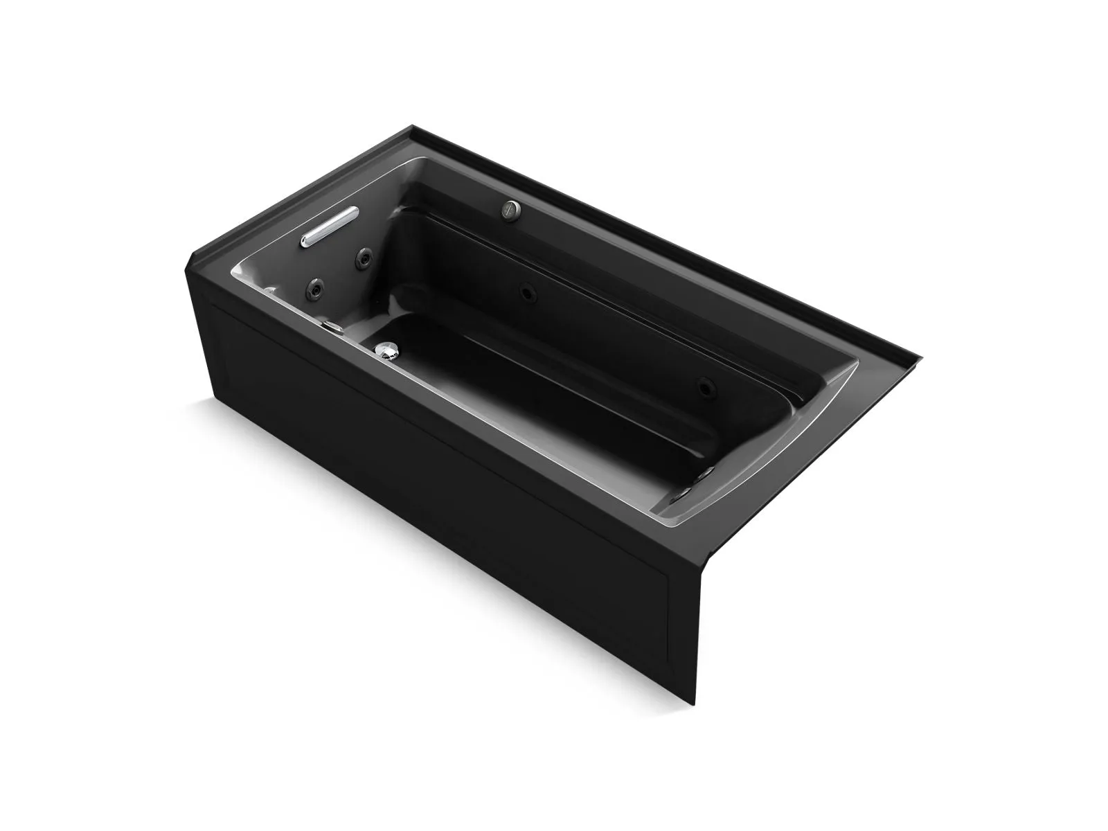 KOHLER K-1124-XGHLA Archer 72" x 36" alcove Heated BubbleMassage air bath and whirlpool, left drain