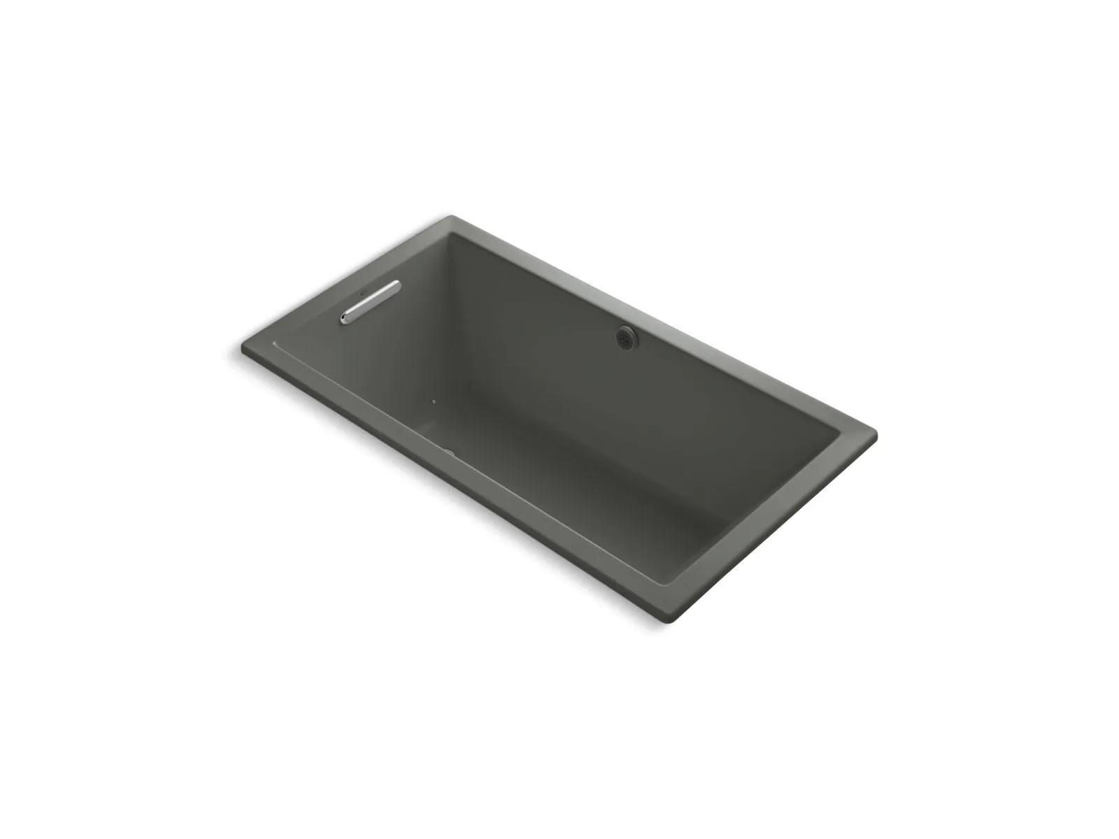 KOHLER K-1168-GHW Underscore 60" x 32" drop-in Heated BubbleMassage air bath with Bask heated surface
