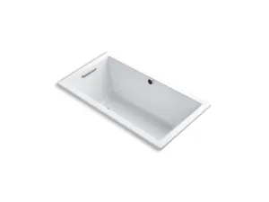 KOHLER K-1168-GHW Underscore 60" x 32" drop-in Heated BubbleMassage air bath with Bask heated surface