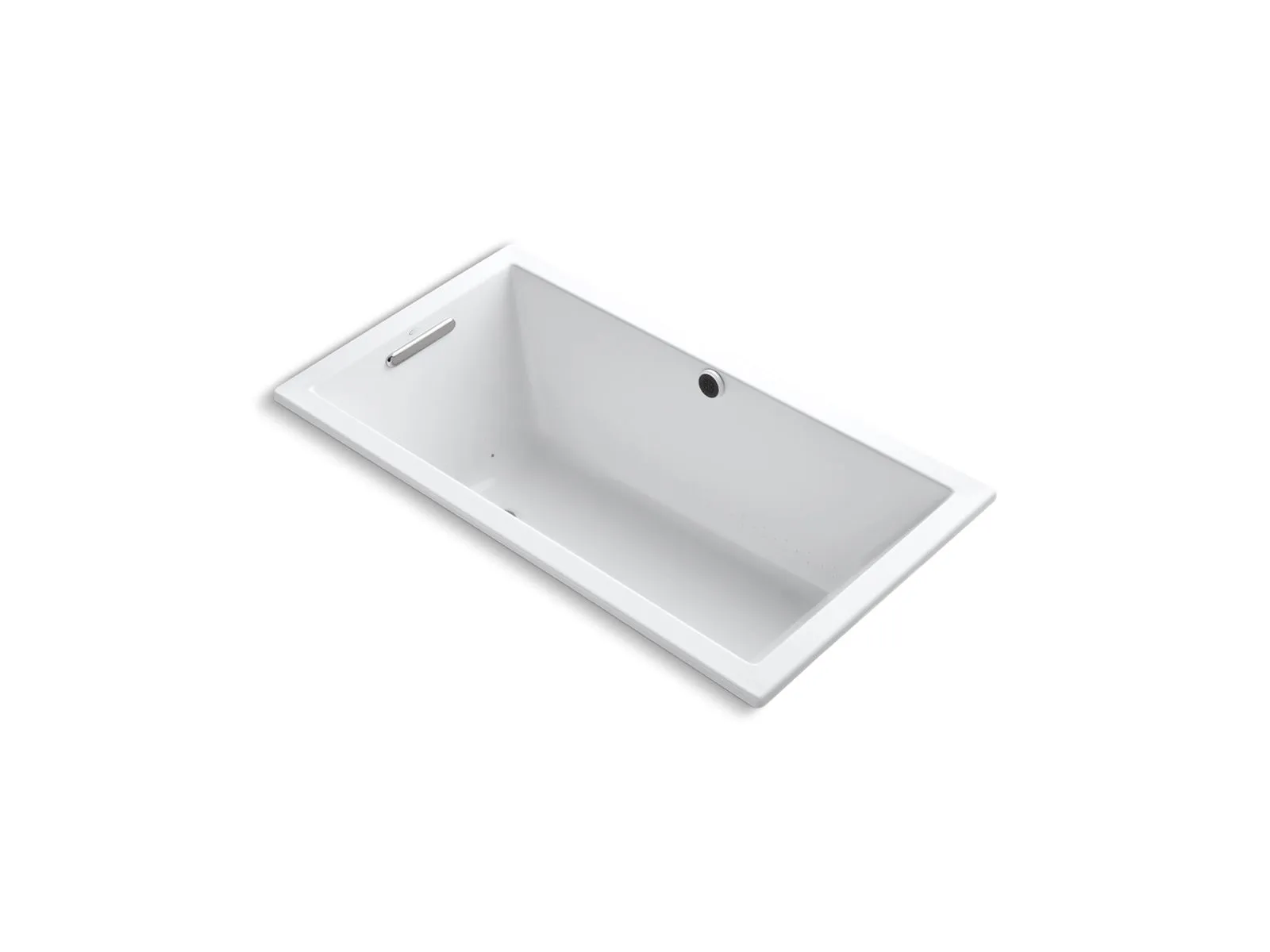 KOHLER K-1168-GHW Underscore 60" x 32" drop-in Heated BubbleMassage air bath with Bask heated surface