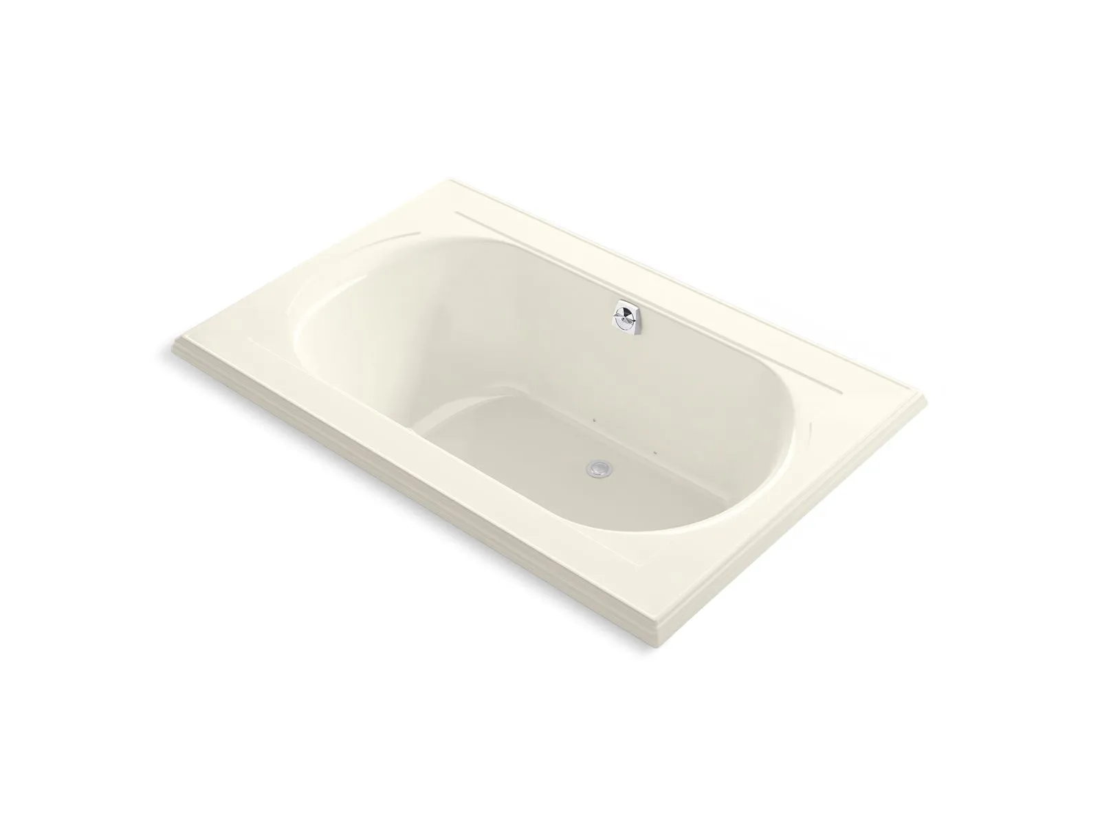 KOHLER K-1170-GHW Memoirs 66" x 42" drop-in Heated BubbleMassage air bath with Bask heated surface