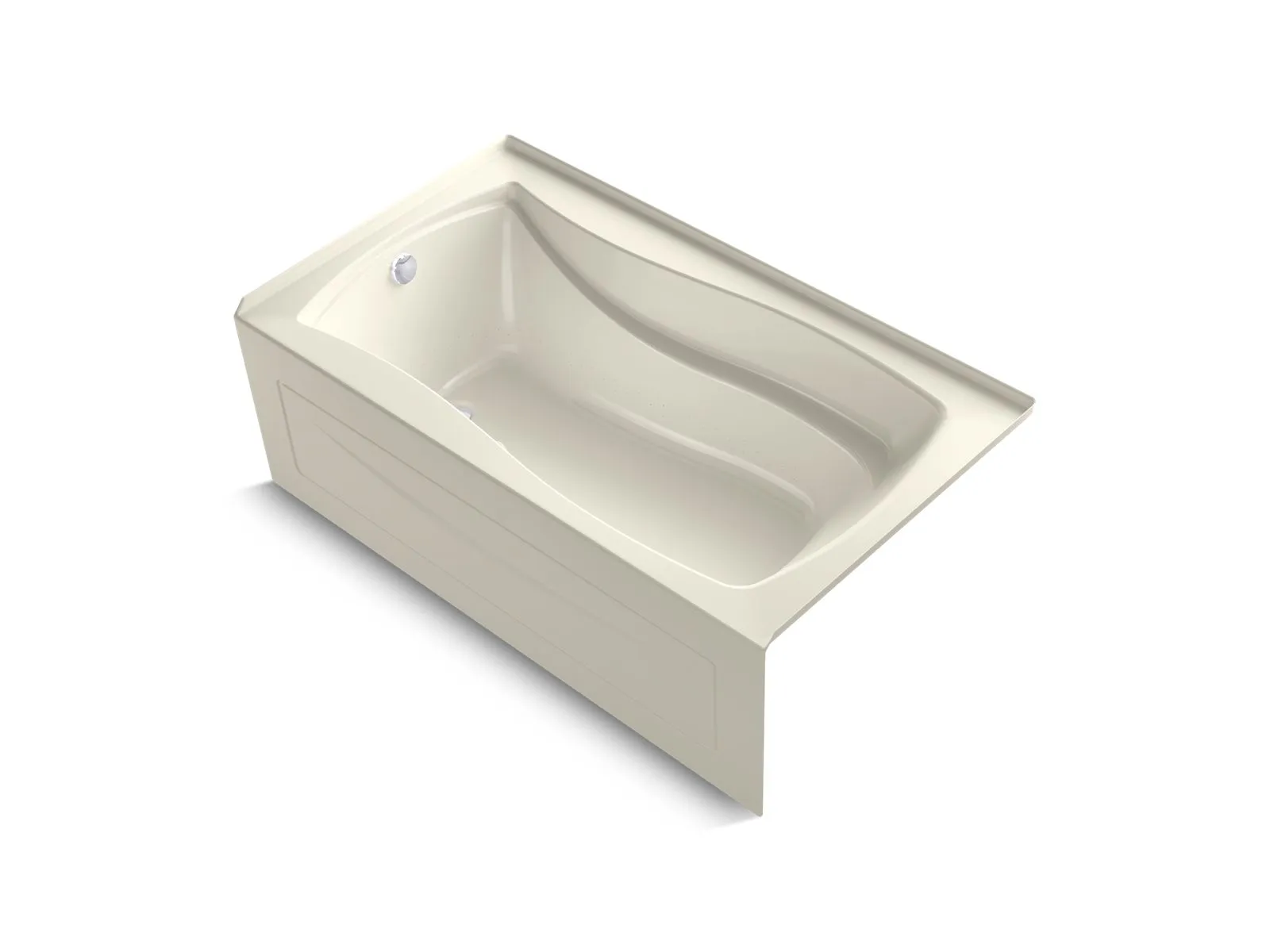KOHLER K-1224-GHLAW Mariposa 66" x 36" alcove Heated BubbleMassage air bath with Bask heated surface, left drain