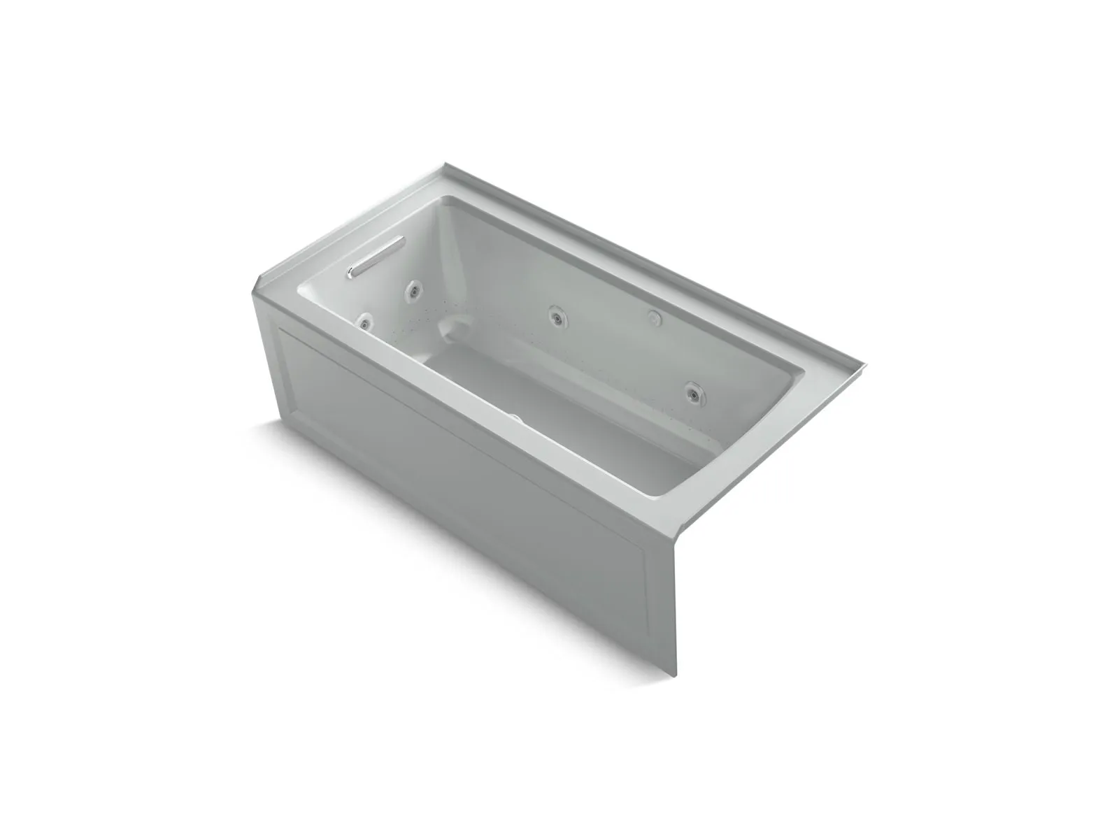 KOHLER K-1947-XGHLA Archer 60" x 30" alcove Heated BubbleMassage air bath and whirlpool, left drain