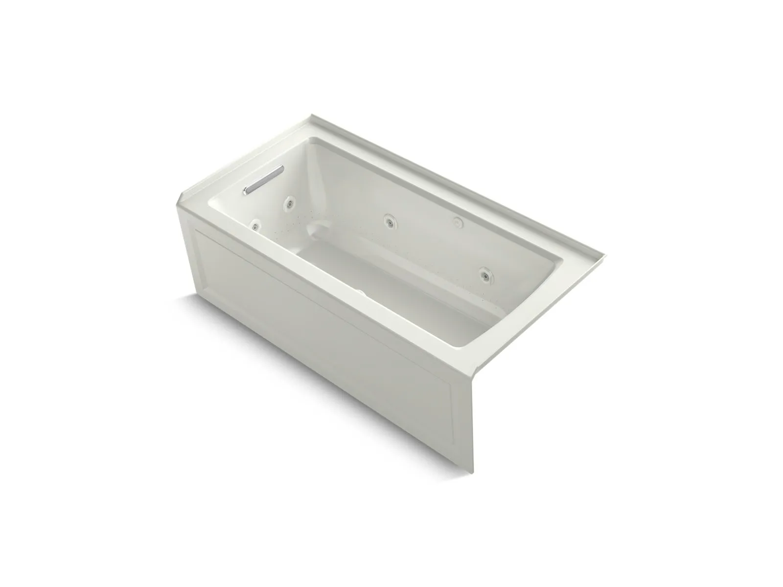 KOHLER K-1947-XGHLA Archer 60" x 30" alcove Heated BubbleMassage air bath and whirlpool, left drain