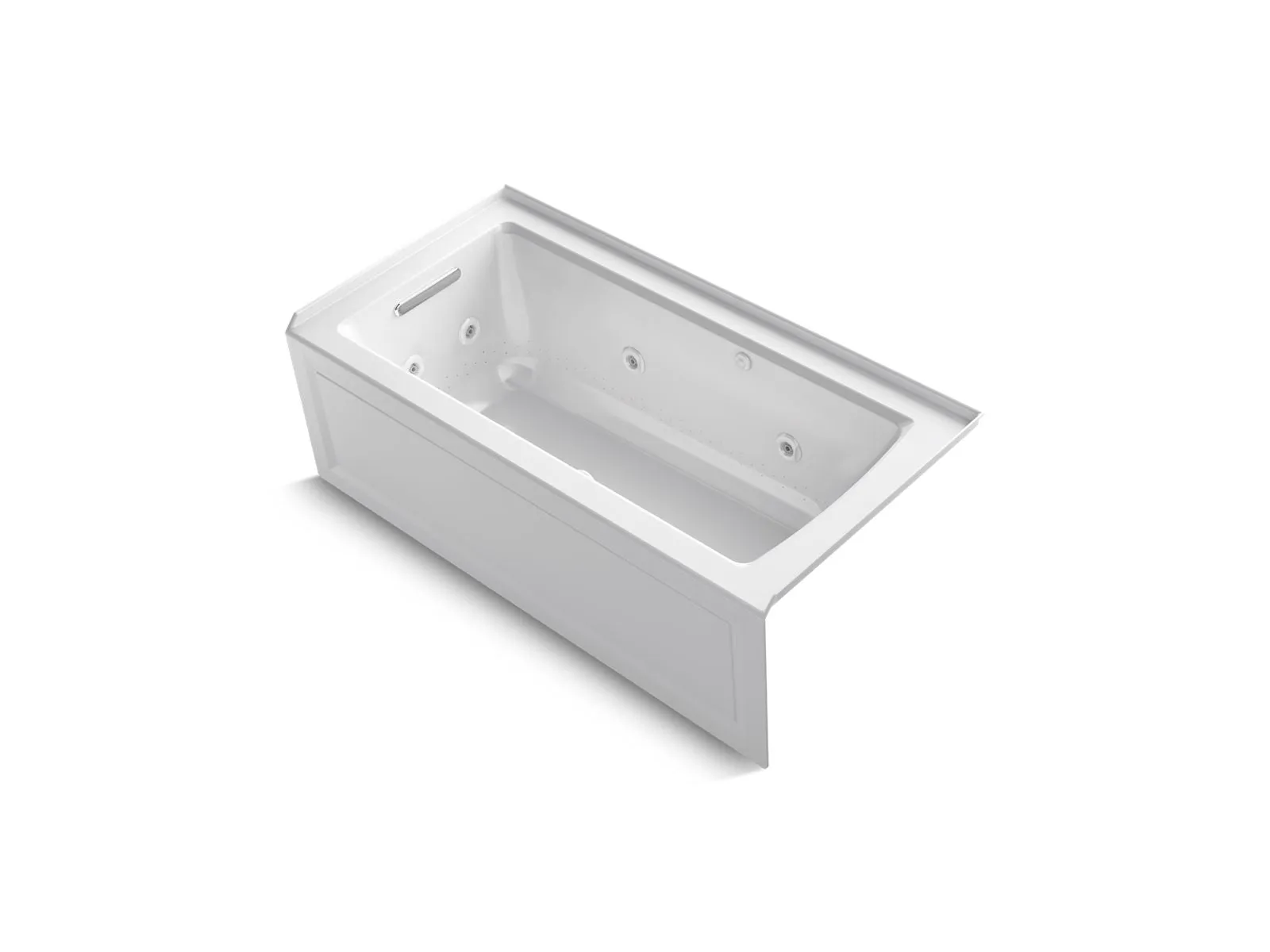 KOHLER K-1947-XGHLA Archer 60" x 30" alcove Heated BubbleMassage air bath and whirlpool, left drain