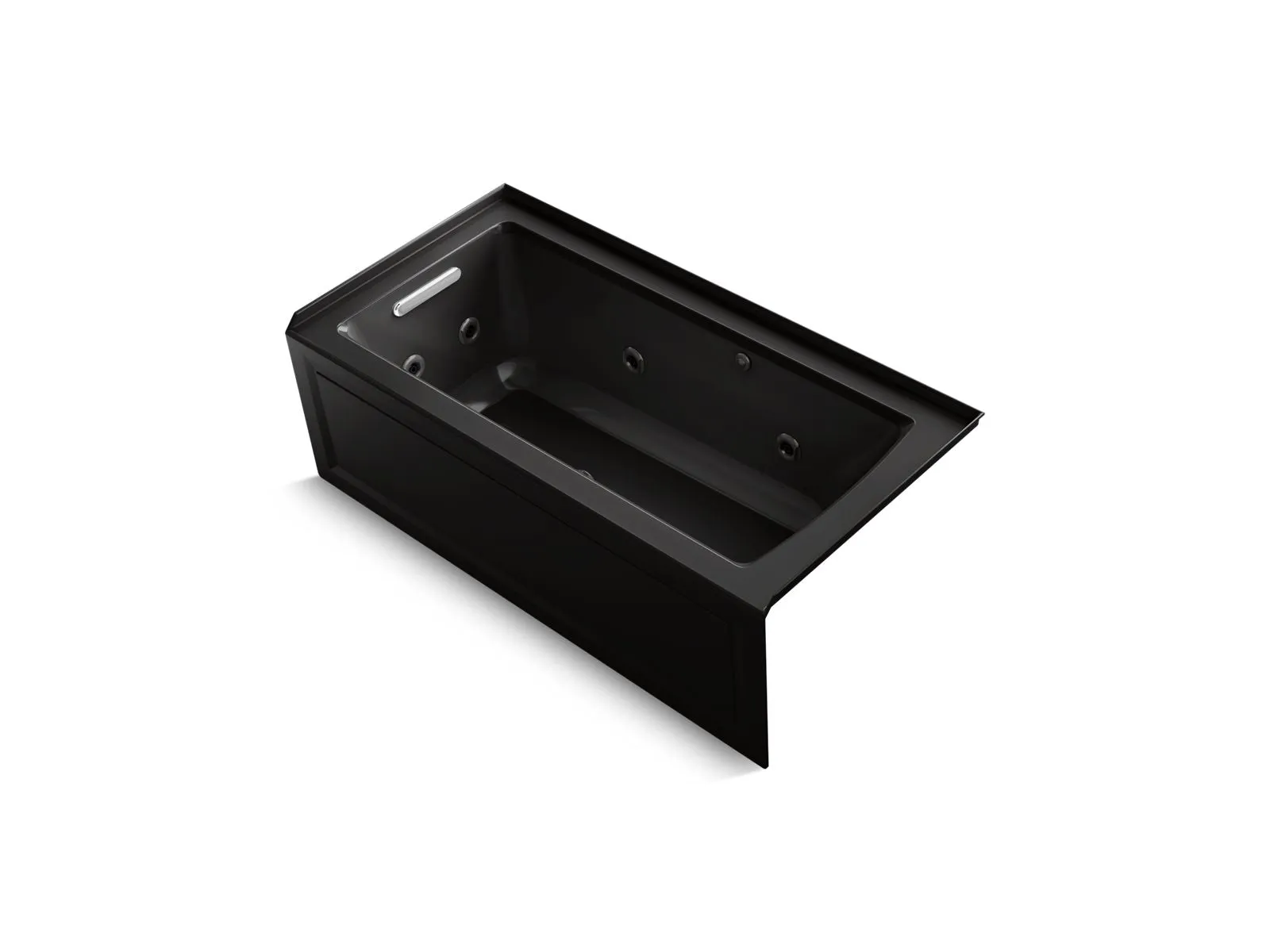 KOHLER K-1947-XGHLA Archer 60" x 30" alcove Heated BubbleMassage air bath and whirlpool, left drain