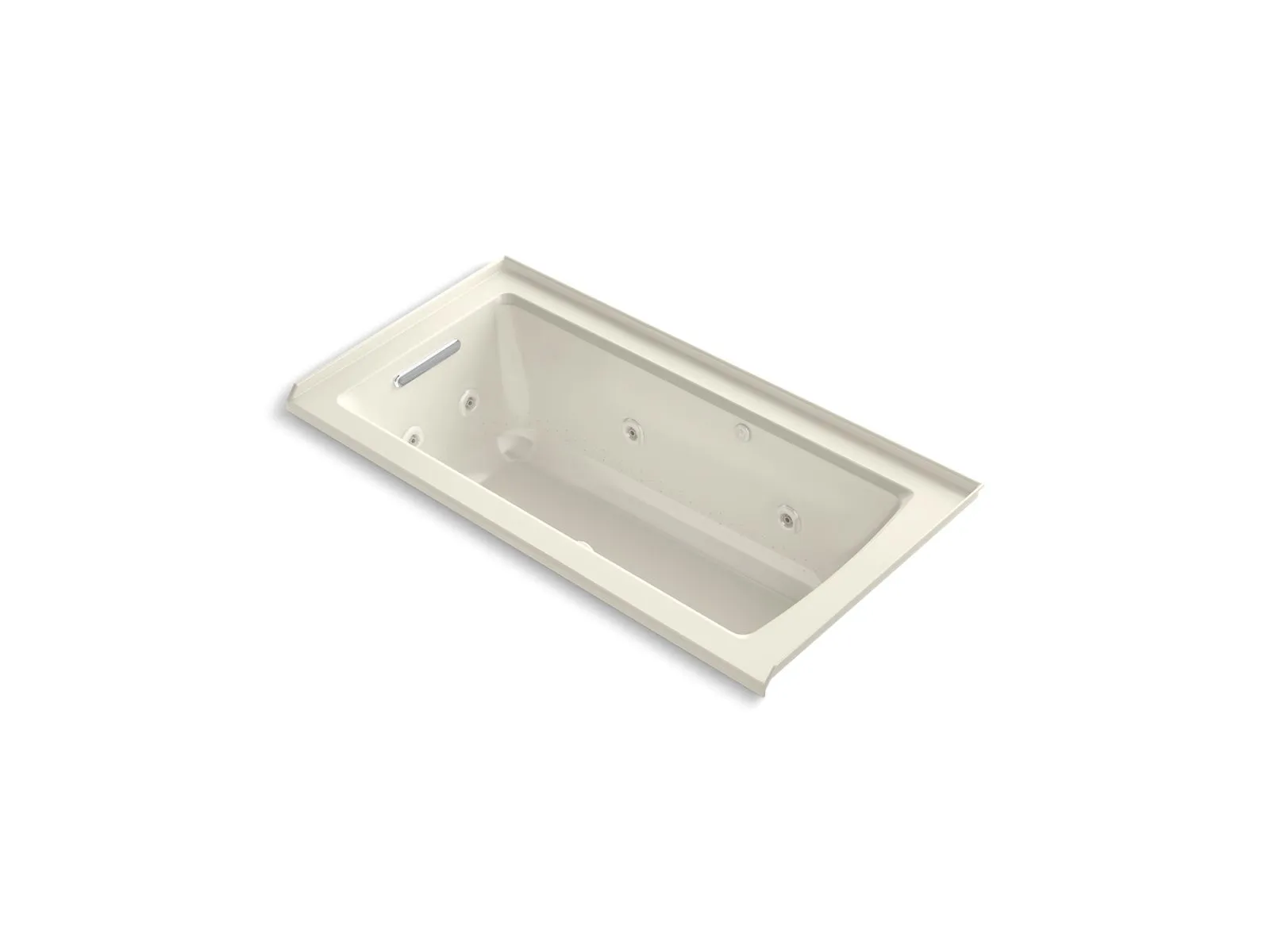 KOHLER K-1947-XHGHL Archer 60" x 30" alcove Heated BubbleMassage air bath and whirlpool, left drain