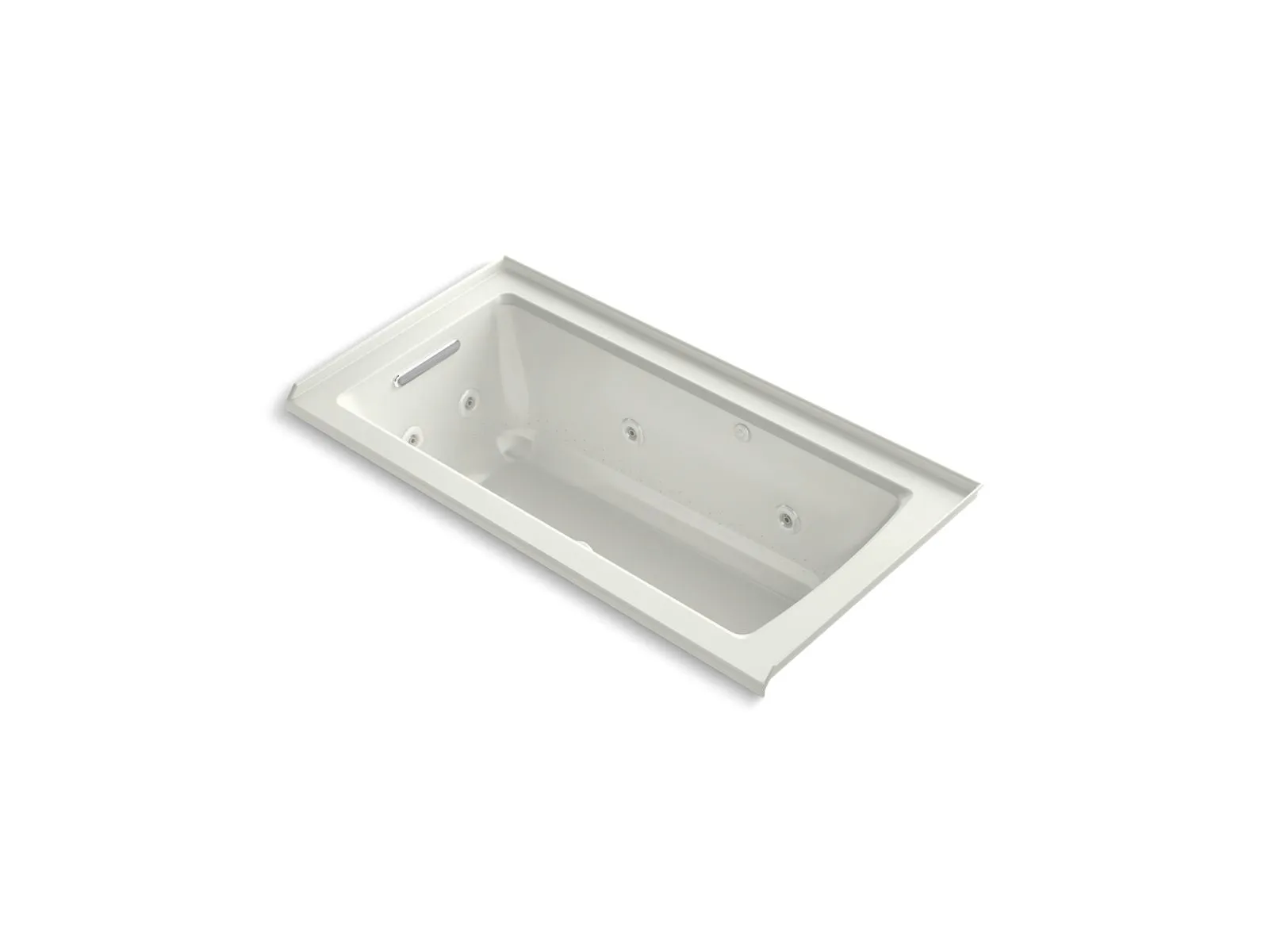 KOHLER K-1947-XHGHL Archer 60" x 30" alcove Heated BubbleMassage air bath and whirlpool, left drain