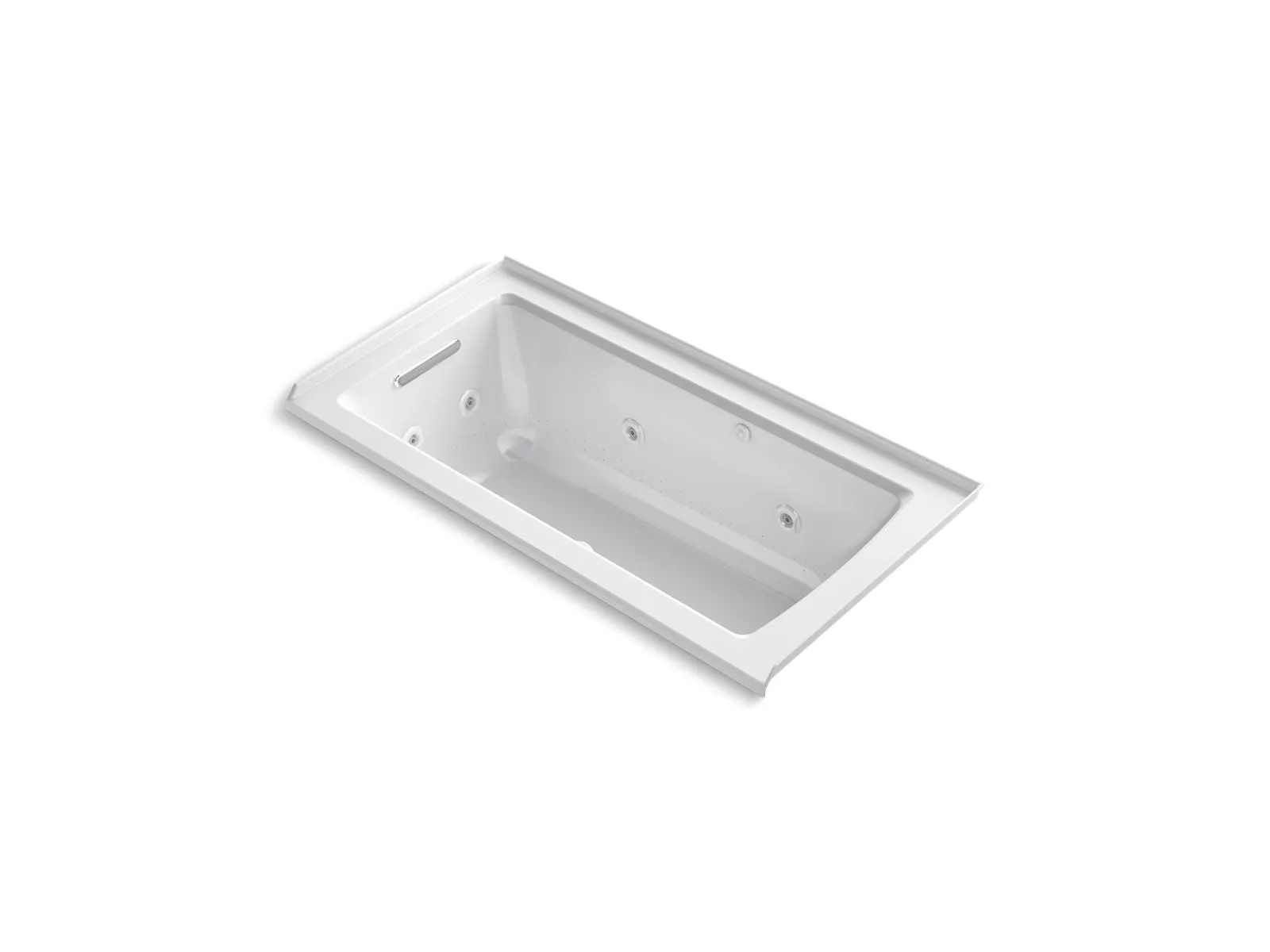 KOHLER K-1947-XHGHL Archer 60" x 30" alcove Heated BubbleMassage air bath and whirlpool, left drain
