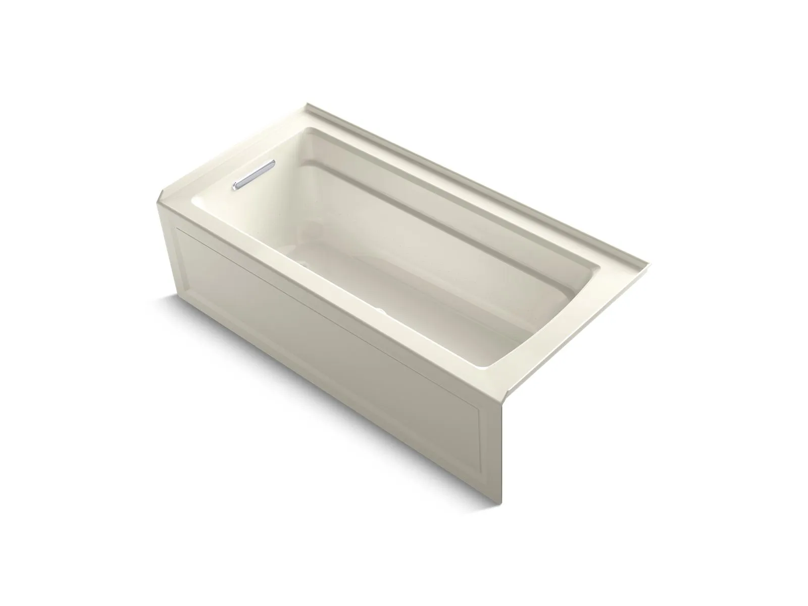 KOHLER K-1949-GHLAW Archer 66" x 32" alcove Heated BubbleMassage air bath with Bask heated surface, left drain