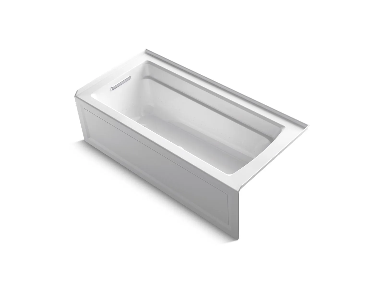 KOHLER K-1949-GHLAW Archer 66" x 32" alcove Heated BubbleMassage air bath with Bask heated surface, left drain