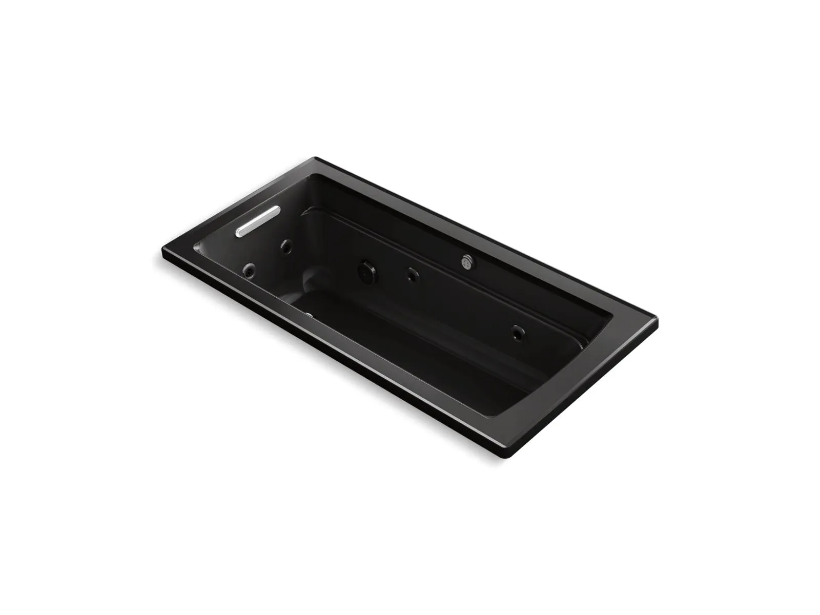KOHLER K-1949-XHGH Archer 66" x 32" drop-in Heated BubbleMassage air bath with whirlpool