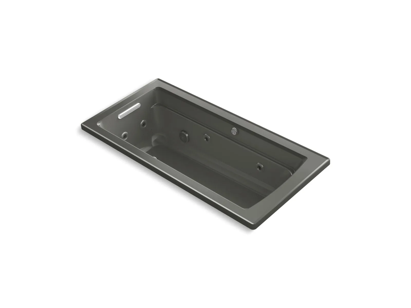 KOHLER K-1949-XHGH Archer 66" x 32" drop-in Heated BubbleMassage air bath with whirlpool