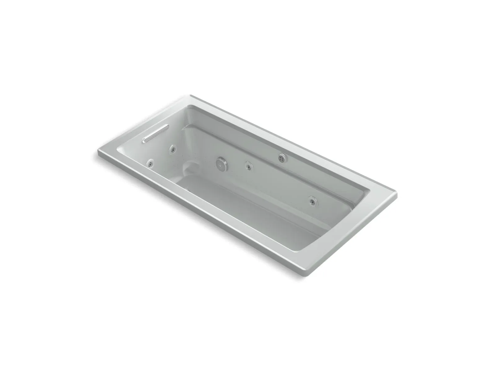 KOHLER K-1949-XHGH Archer 66" x 32" drop-in Heated BubbleMassage air bath with whirlpool