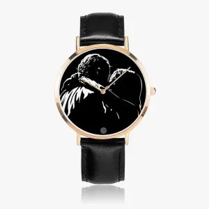 Lady G & Brad 1-27 Hot Selling Ultra-Thin Leather Strap Quartz Watch (Rose Gold)