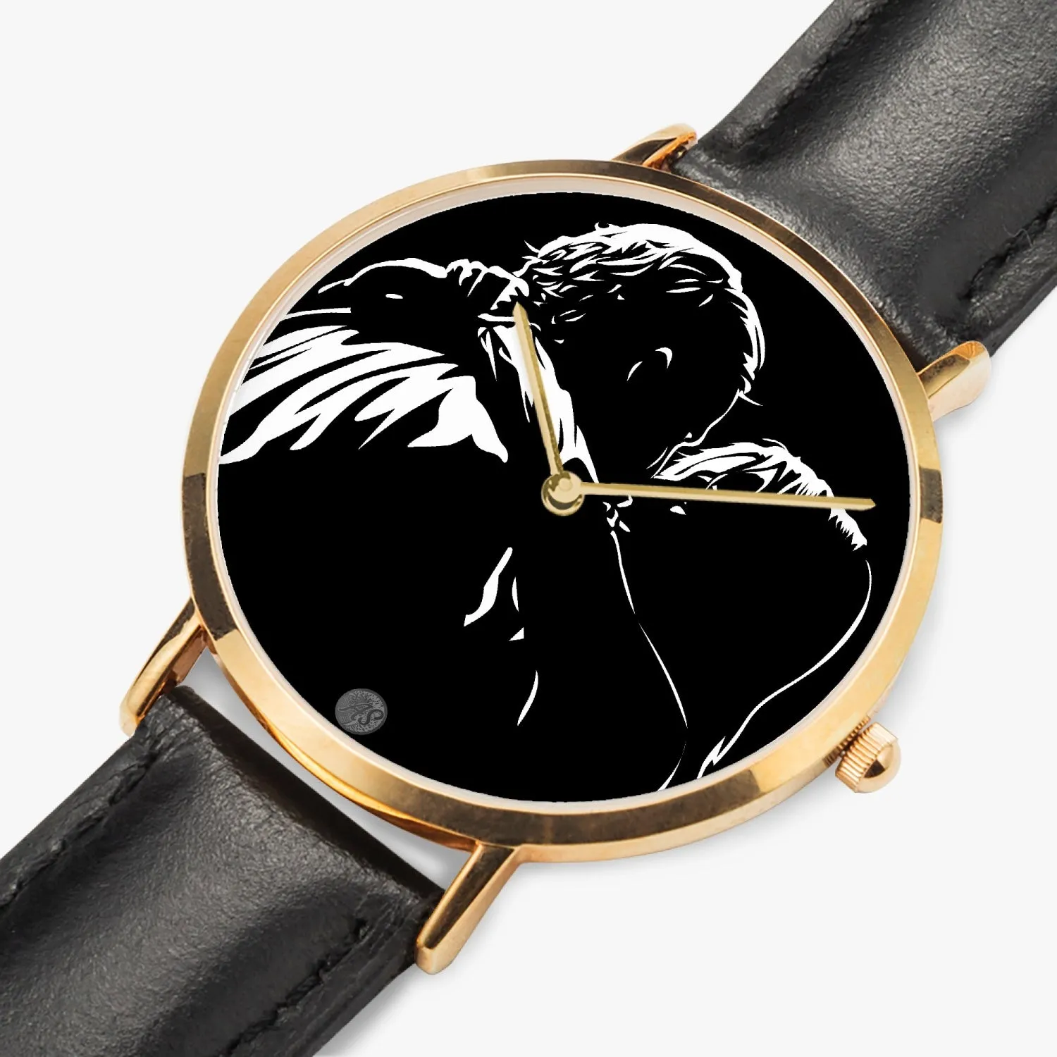 Lady G & Brad 1-27 Hot Selling Ultra-Thin Leather Strap Quartz Watch (Rose Gold)