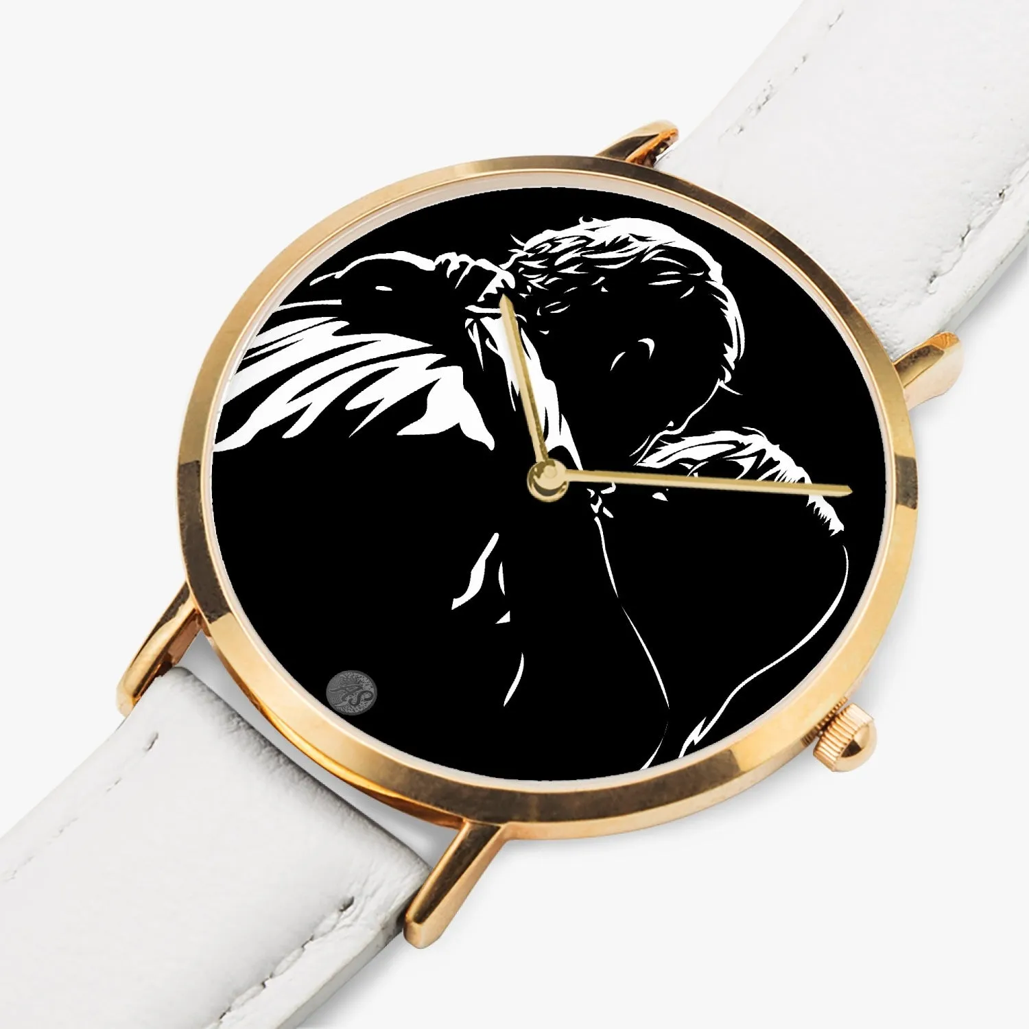 Lady G & Brad 1-27 Hot Selling Ultra-Thin Leather Strap Quartz Watch (Rose Gold)