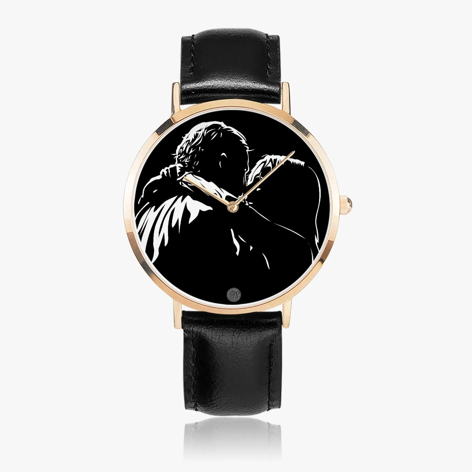 Lady G & Brad 1-27 Hot Selling Ultra-Thin Leather Strap Quartz Watch (Rose Gold)