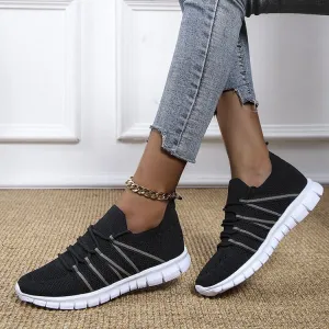 Large Size Women's Shoes Breathable Sports Laces Casual Running Women's Shoes