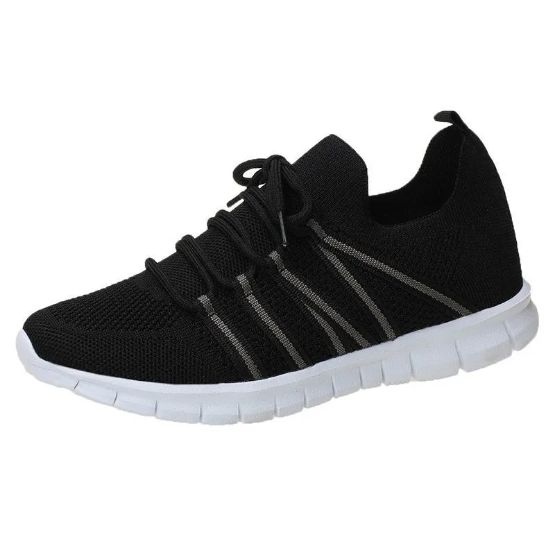 Large Size Women's Shoes Breathable Sports Laces Casual Running Women's Shoes