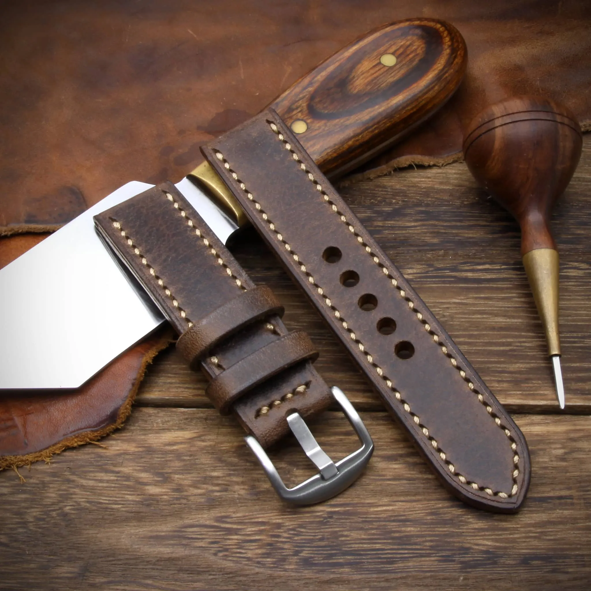 Leather Watch Strap, Douglas 110 | Full Stitch