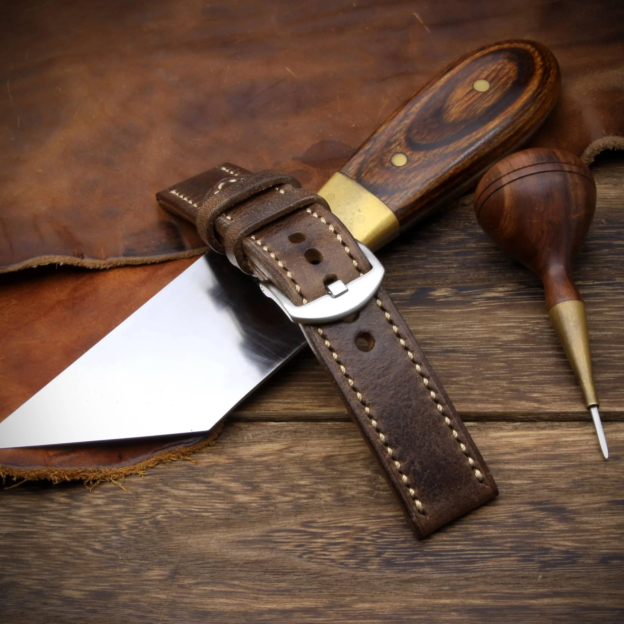 Leather Watch Strap, Douglas 110 | Full Stitch
