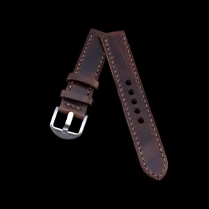 Leather Watch Strap, Military 103  | Full Stitch