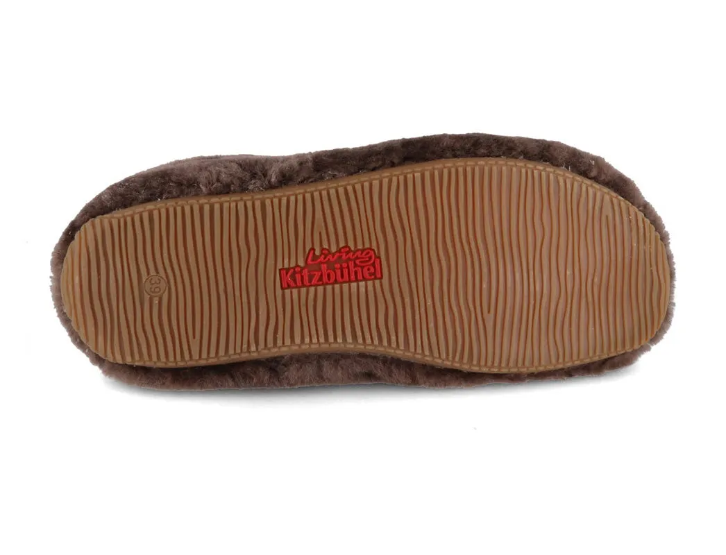 LIVING KITZBÜHEL Women 'Lambskin Slippers', brown