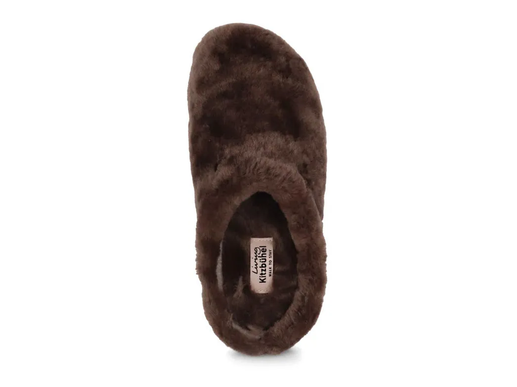 LIVING KITZBÜHEL Women 'Lambskin Slippers', brown