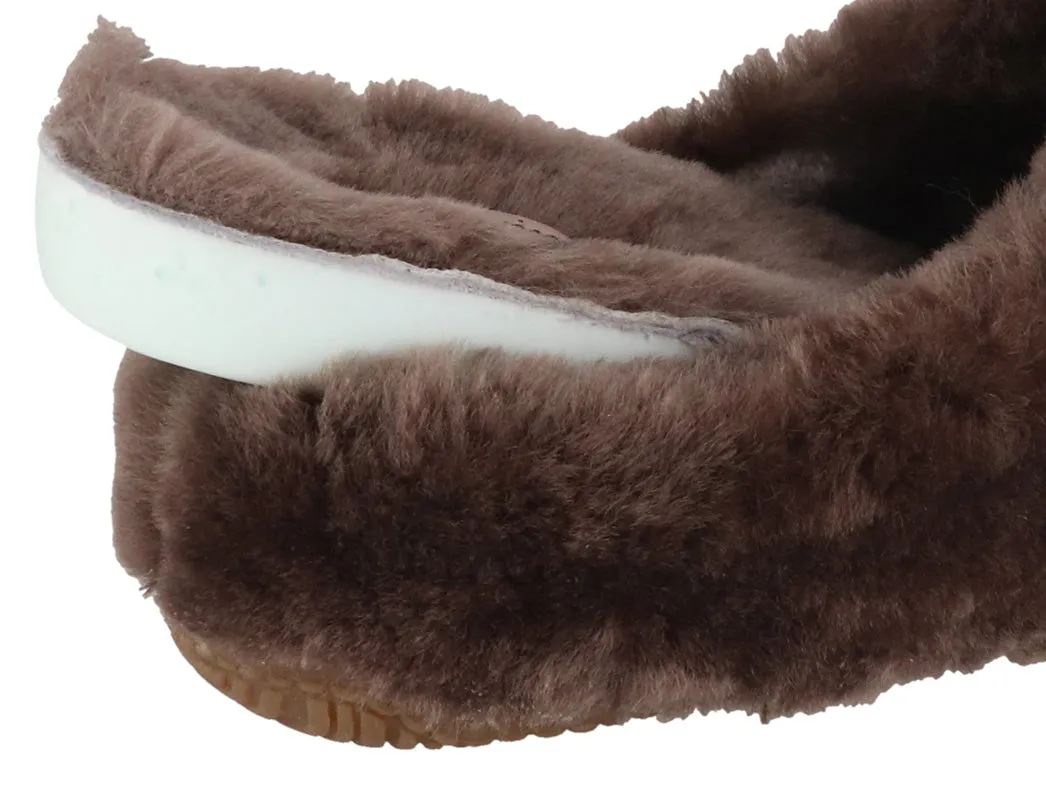 LIVING KITZBÜHEL Women 'Lambskin Slippers', brown