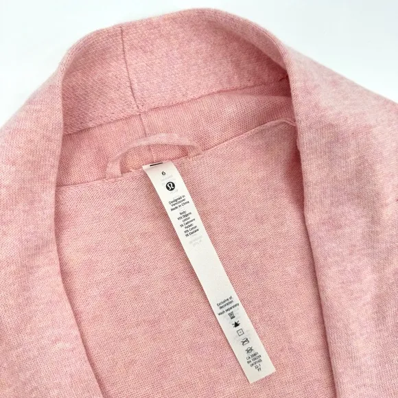 Lululemon Organic Cotton-Cashmere Open Wrap Cardigan/Robe