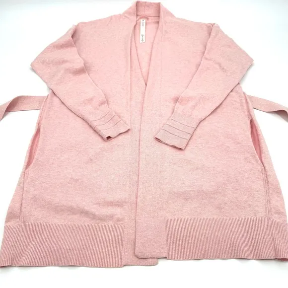 Lululemon Organic Cotton-Cashmere Open Wrap Cardigan/Robe