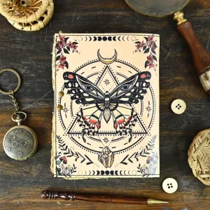 Luna Moth - Vintage Leather Journal