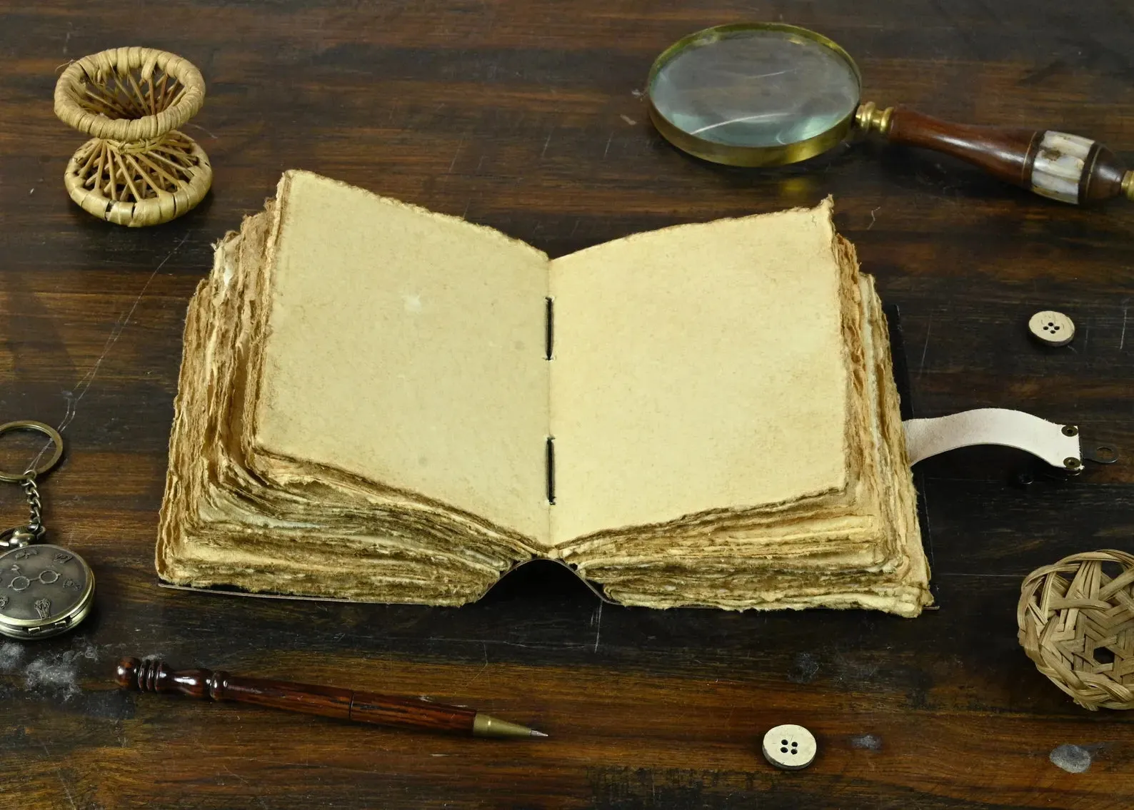 Luna Moth - Vintage Leather Journal