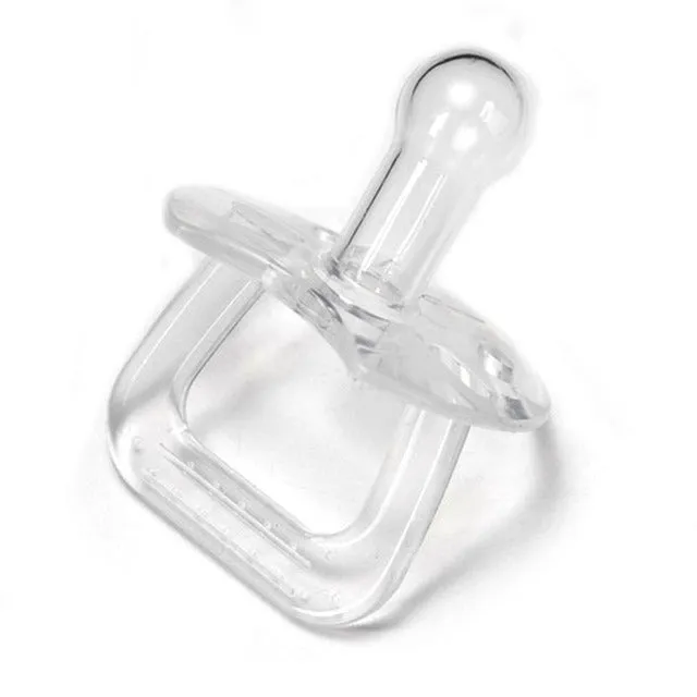 Luxury Silver Crown 26 Name Initial Letter Transparent Baby Pacifier Chain Clip Newborn Infant Soother Orthodontic Baby Pacifier