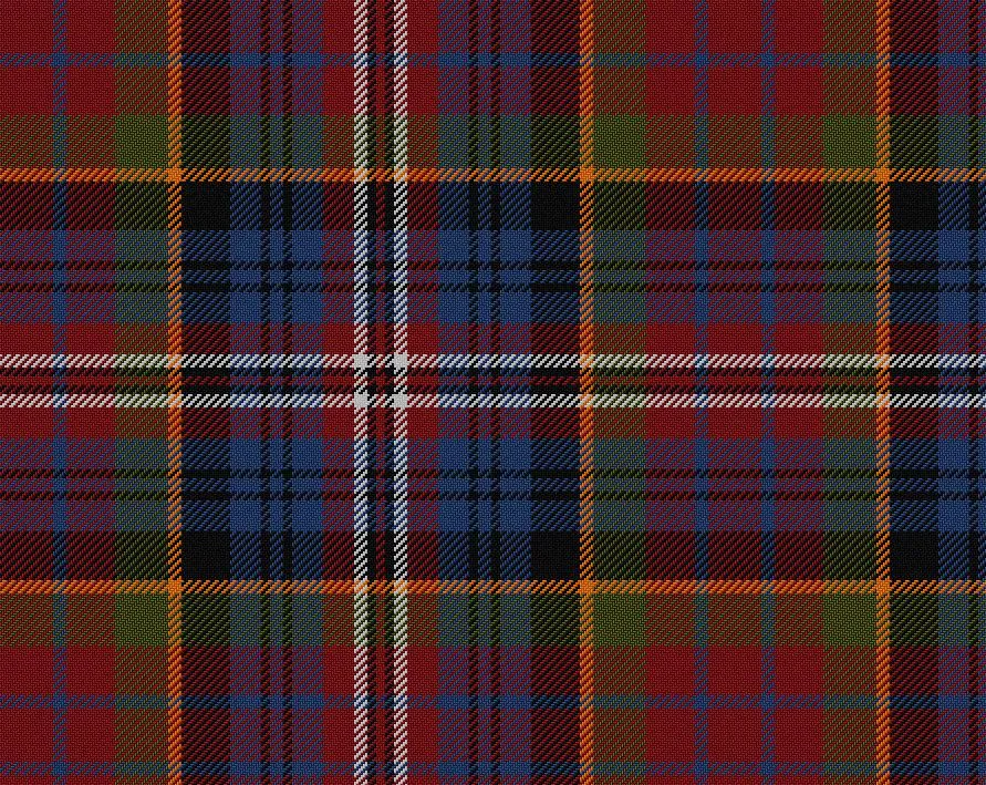 MacPherson Red Muted Medium Weight 11oz Tartan Cloth