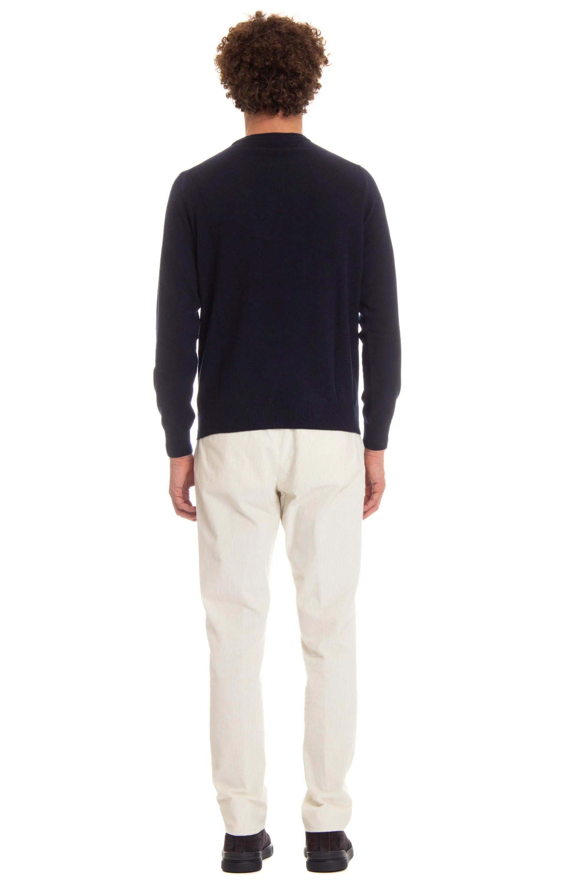 Maglia girocollo in kid cashmere