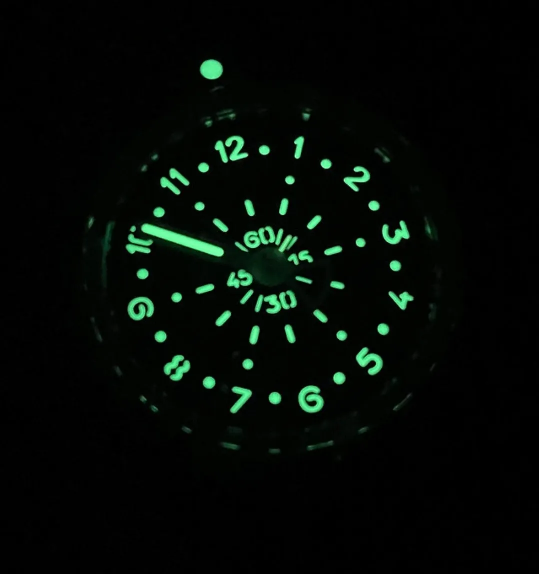 Maranez 42mm Rawai Stainless Steel gauge black Face Watch