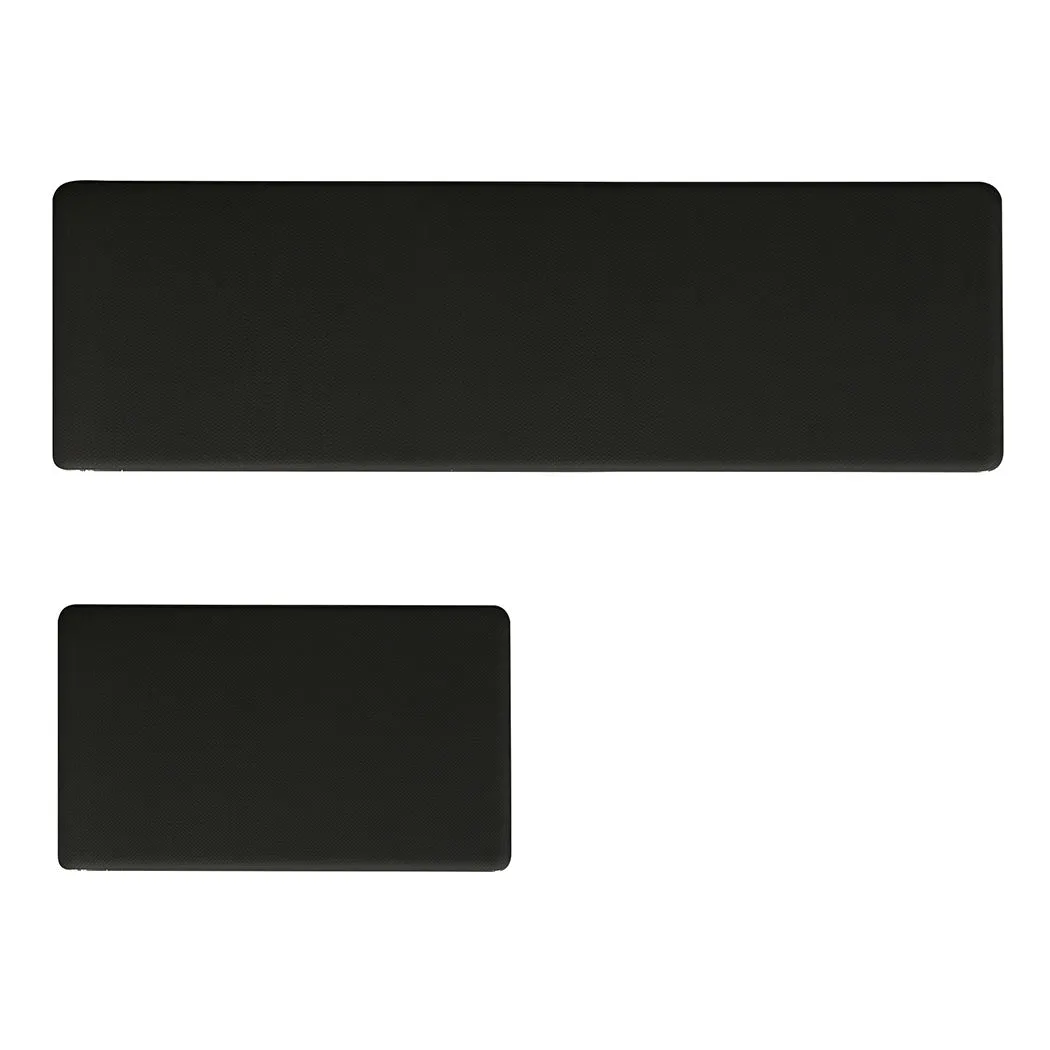 Marlow Kitchen Rug 2PCS Non Slip Anti Fatigue Mat Black