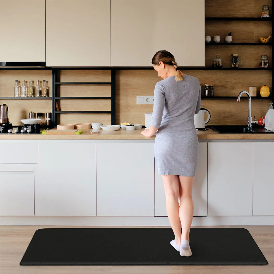 Marlow Kitchen Rug 2PCS Non Slip Anti Fatigue Mat Black