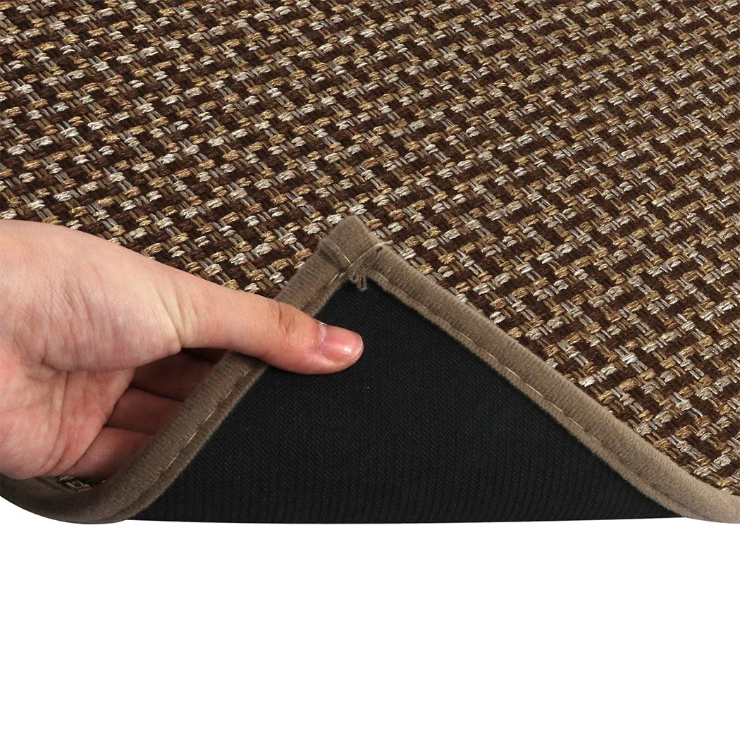 Marlow Kitchen Rug 2PCS Woven Non Slip Absorbent Brown