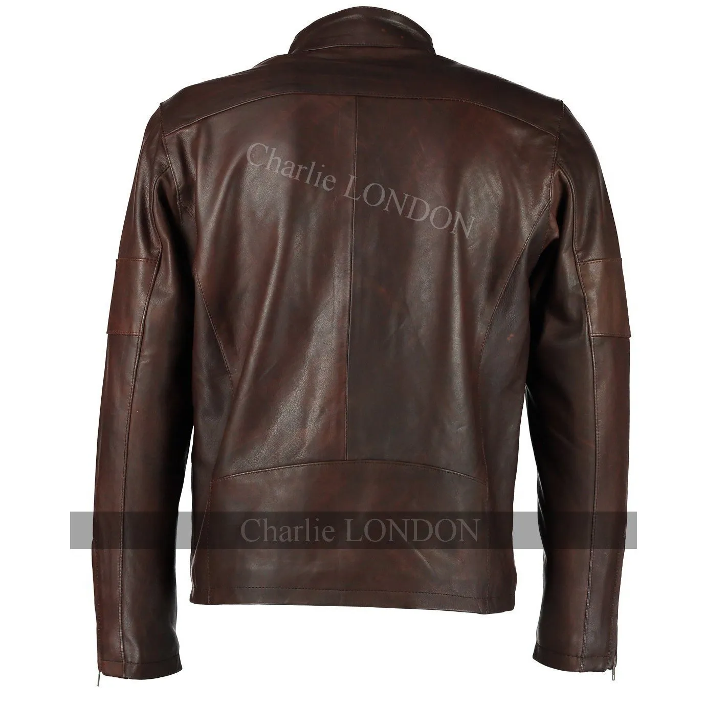 Mens Daytona Vintage Brown Classic Style Leather Jacket