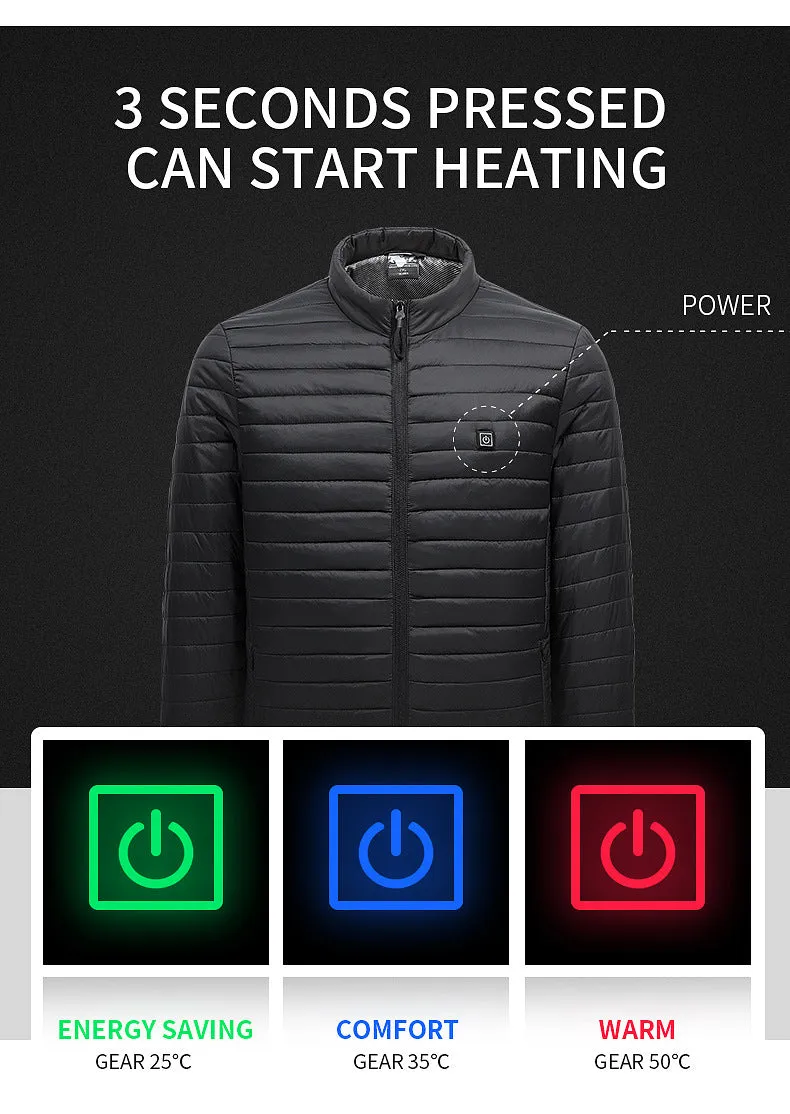 Men's Ultralight Waterproof Heated Padded Jacket